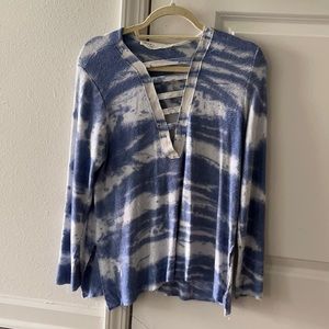 Distressed knit sweater